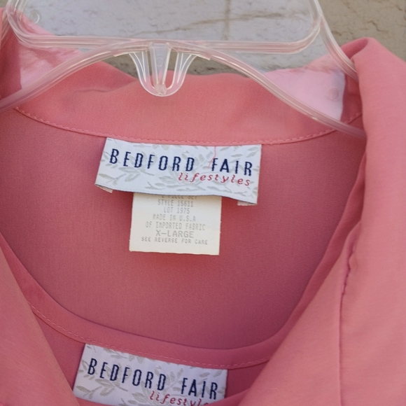 Vintage Bedford Fair Lifestyles Blouse with Matching Tank Top Women's Size XL - Picture 2 of 9